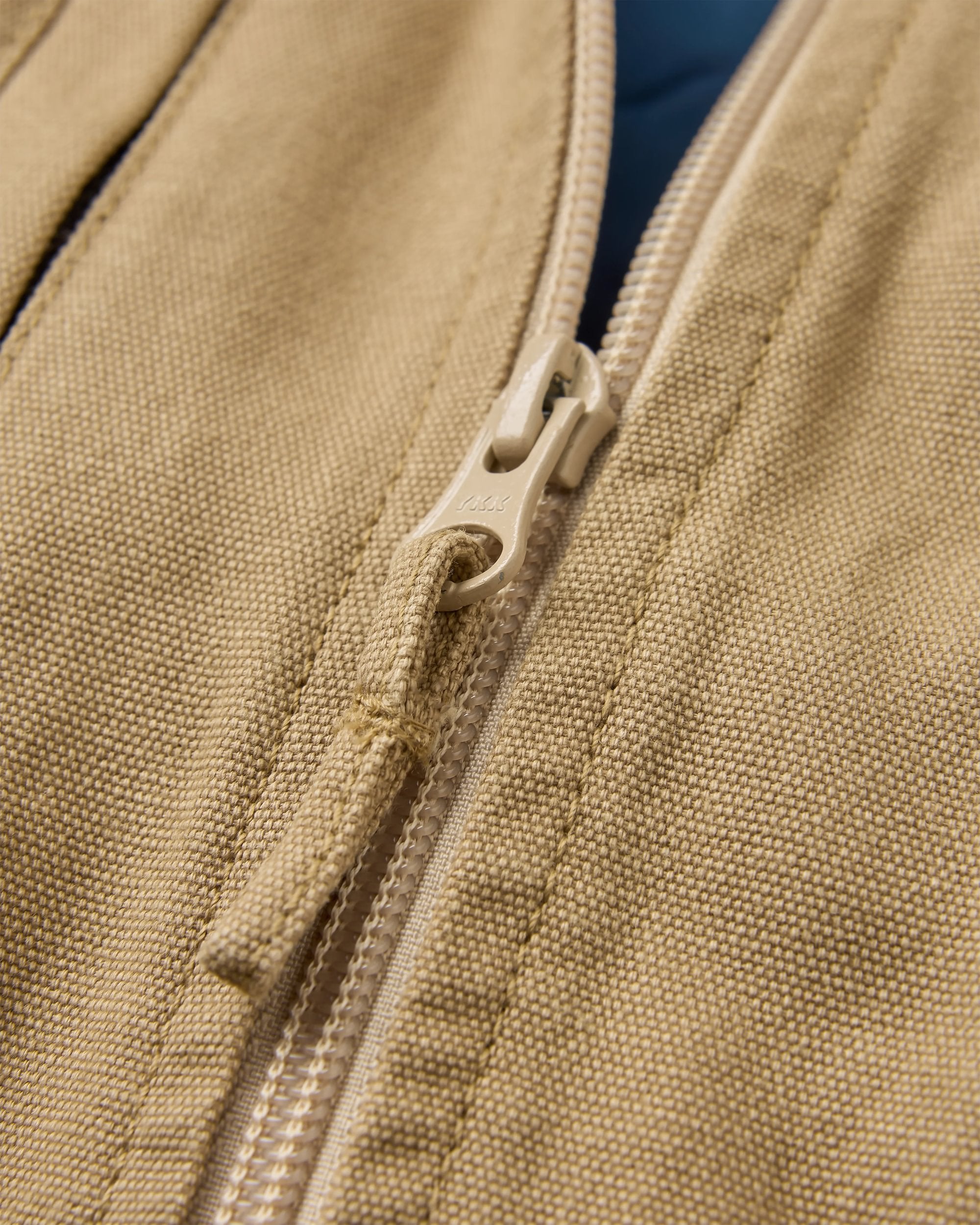 Explorers Organic Cotton Canvas Gilet - Stone - Flatlay