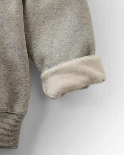 Slower Rhythms Full Zip Hoodie - Grey Marl - Flatlay