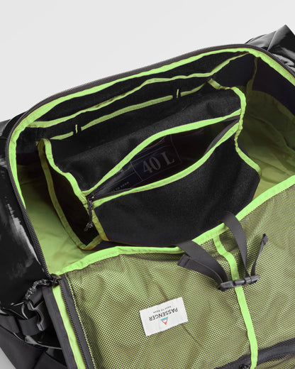 Roamer Recycled 40L Duffel Bag - Black - Flatlay
