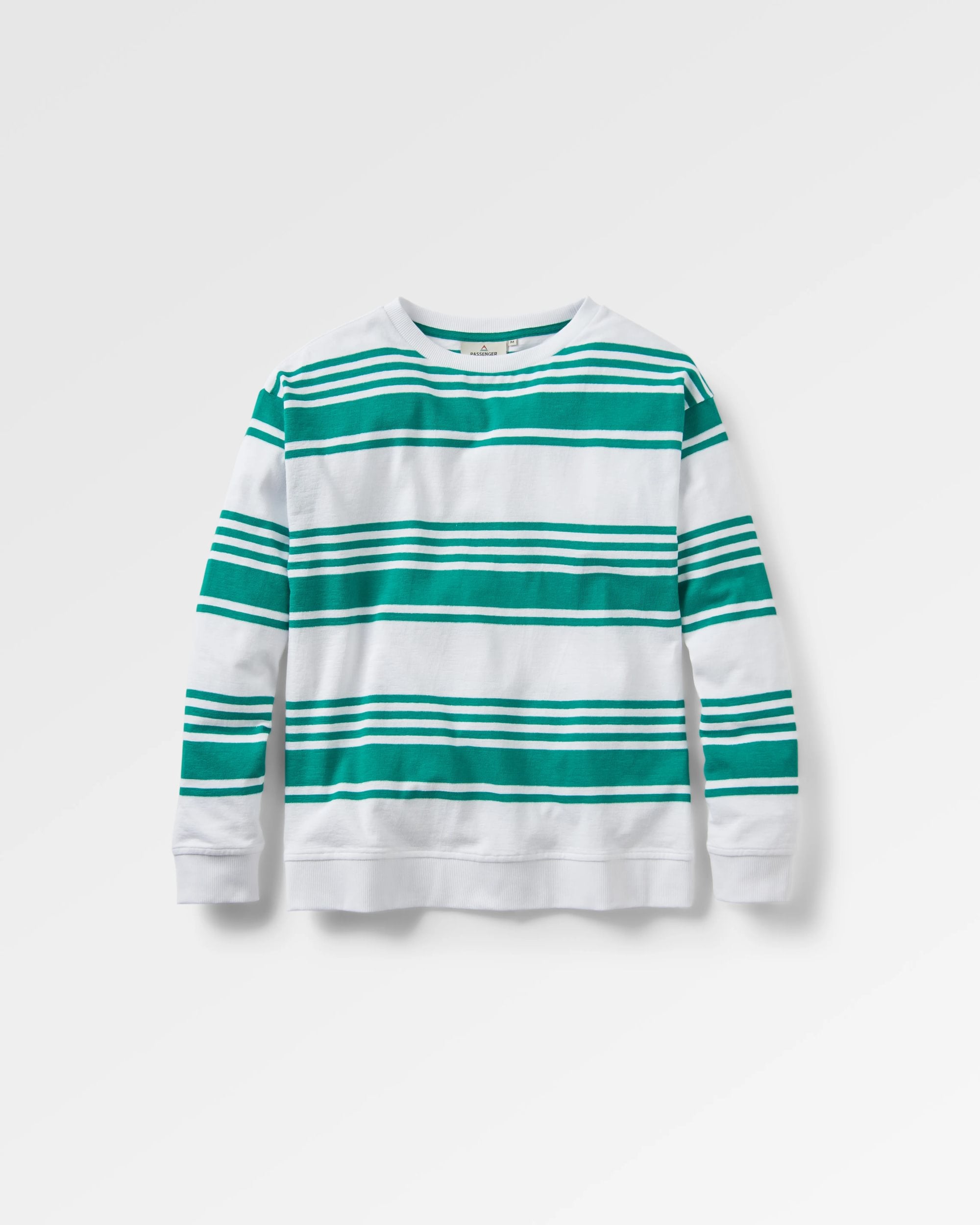 Graceful Textured LS Top - Greenlake Stripe - Flatlay