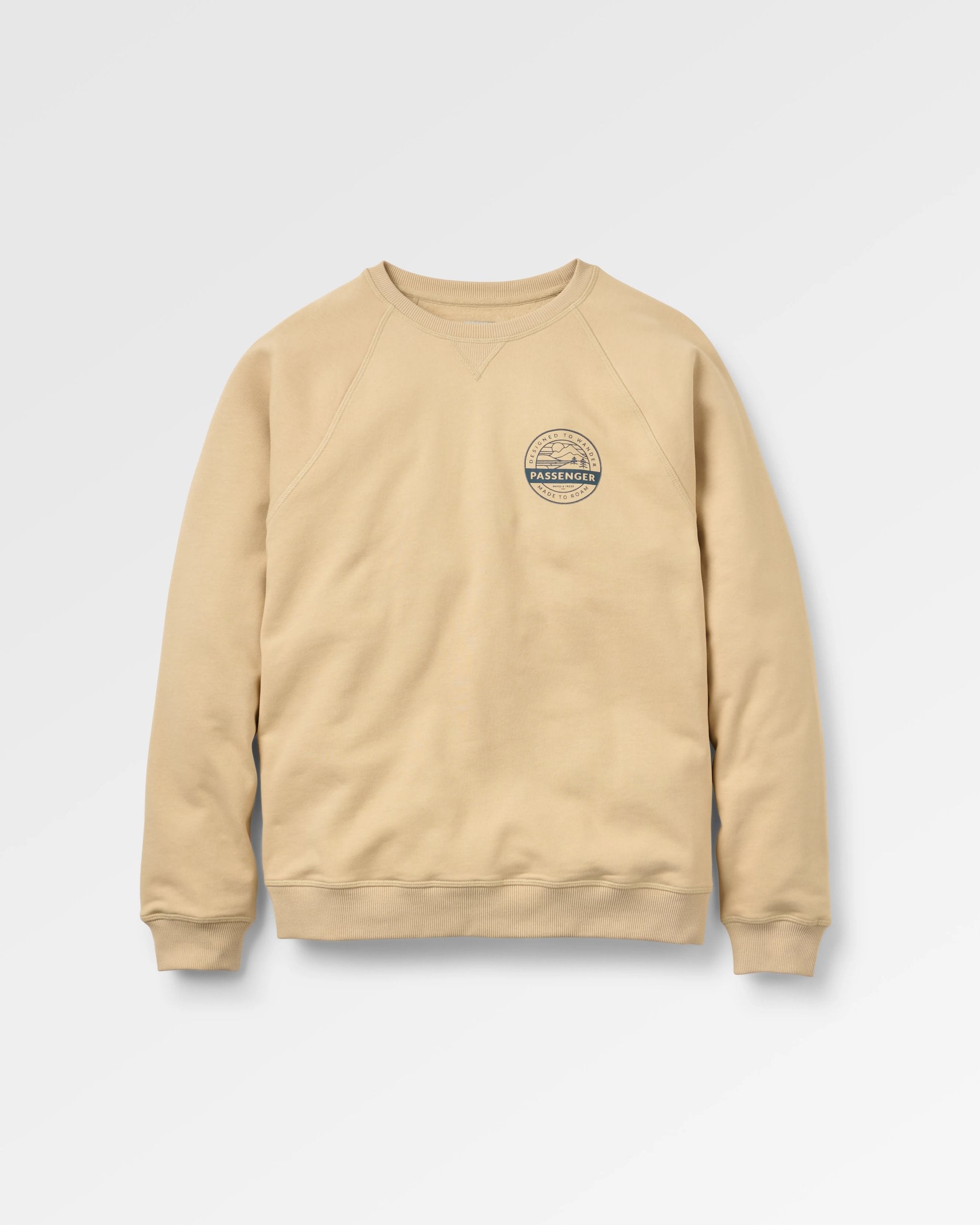 Odyssey Organic Cotton Sweatshirt - Stone - Flatlay