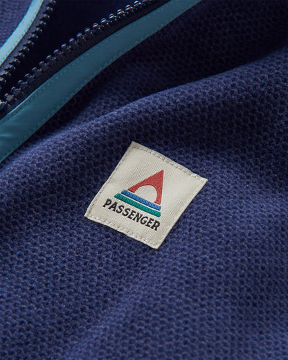 Men's Highland Recycled Polartec® Fleece - Rich Navy - Flatlay