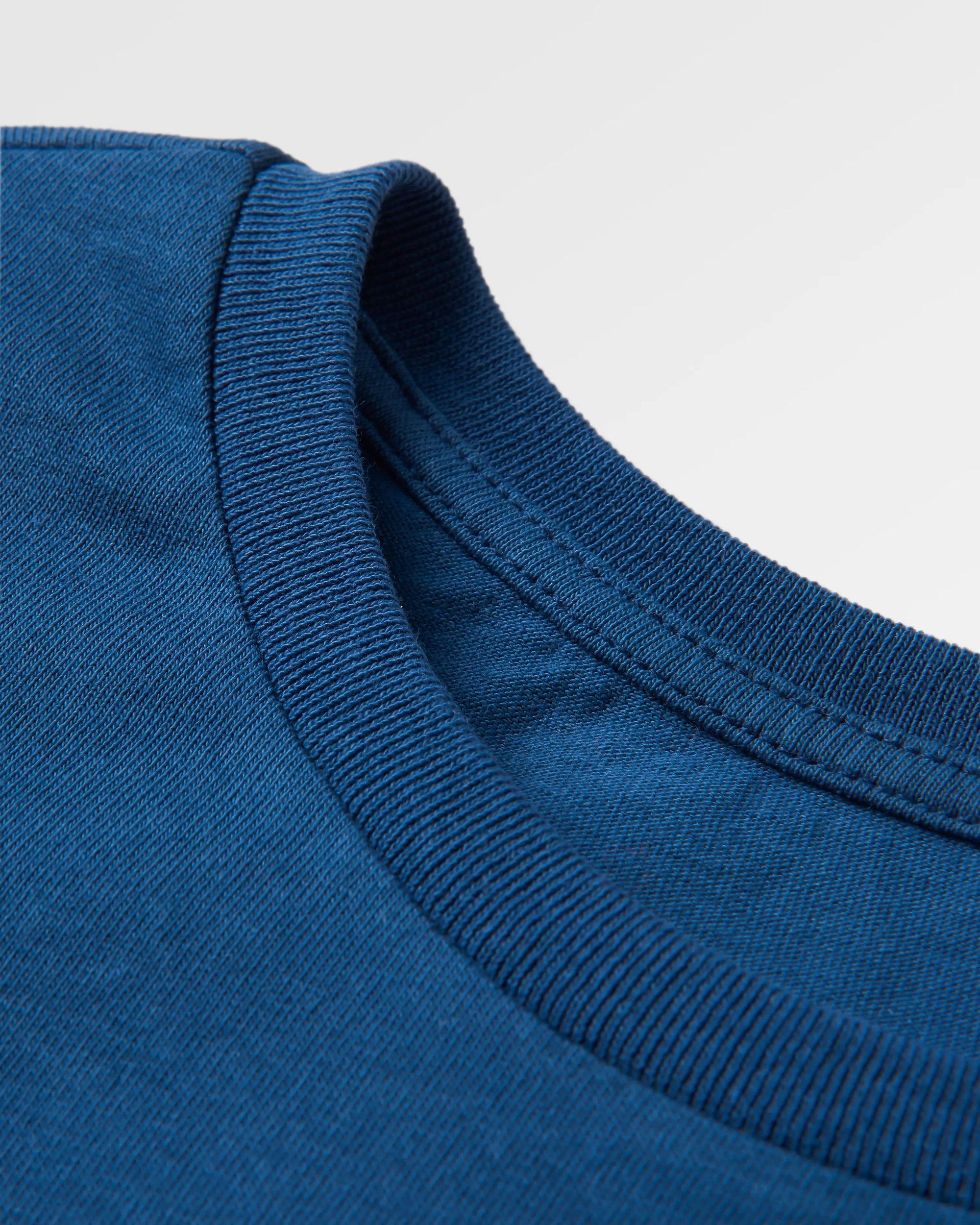 Escapism Recycled Cotton T-Shirt - Dark Denim - Flatlay