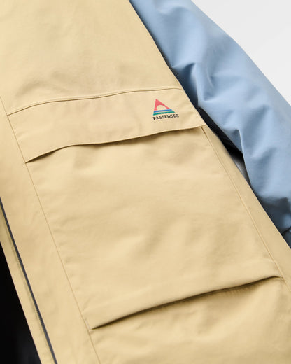 Serein Waterproof Parka - Faded Denim/Desert - Flatlay