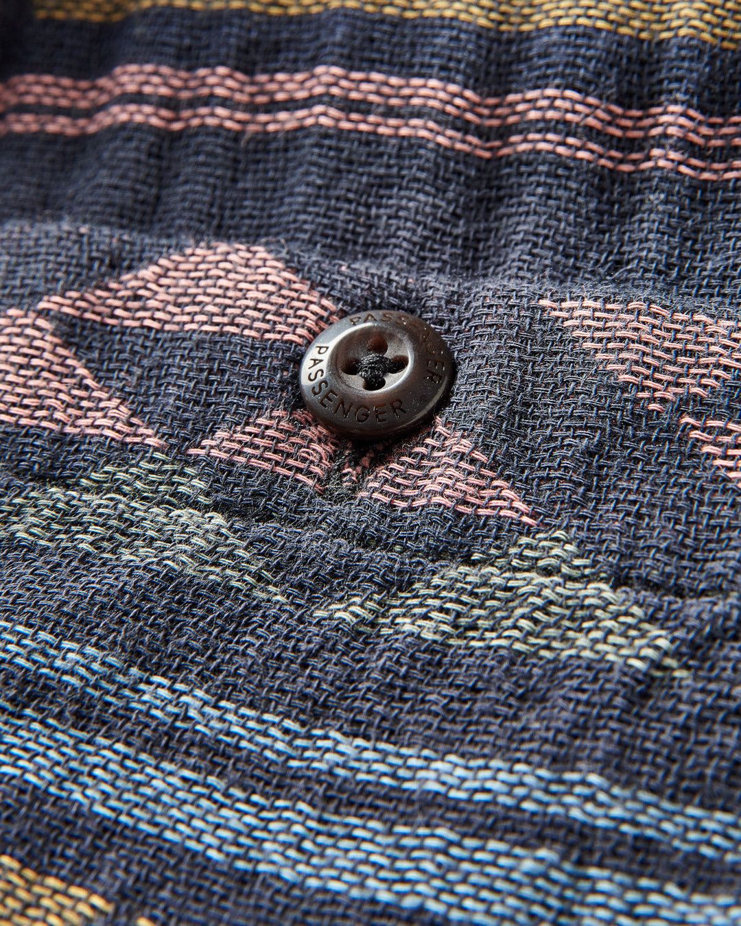 Chill Organic Cotton Jacquard Shirt - Black Geo Pattern