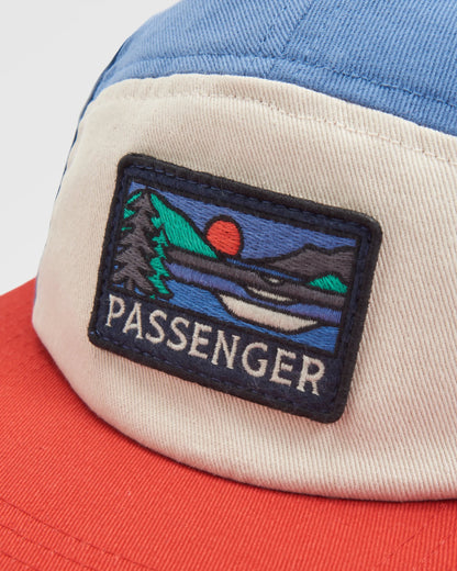 Roamer Recycled 5 Panel Cap - Moonlight Blue Multi - Flatlay