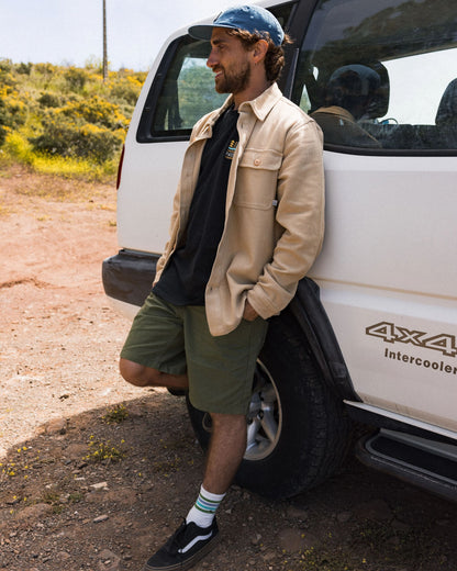 Rif-Raf Organic Cotton Ripstop Short - Khaki - Lifestyle