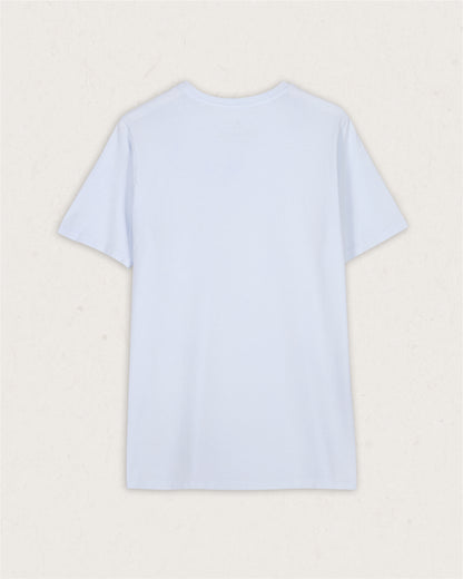 Flare Recycled Cotton T-Shirt - Pale Blue