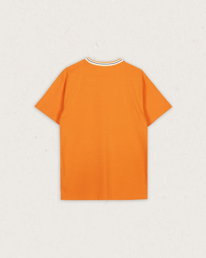 Lauca Recycled Cotton Pocket T-Shirt - Tangerine