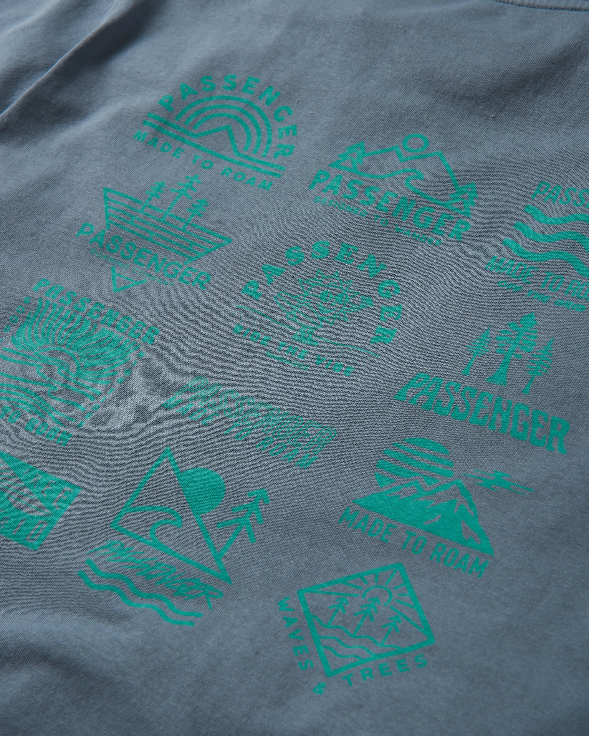 Icon Recycled Cotton T-Shirt - Storm Grey - Flatlay