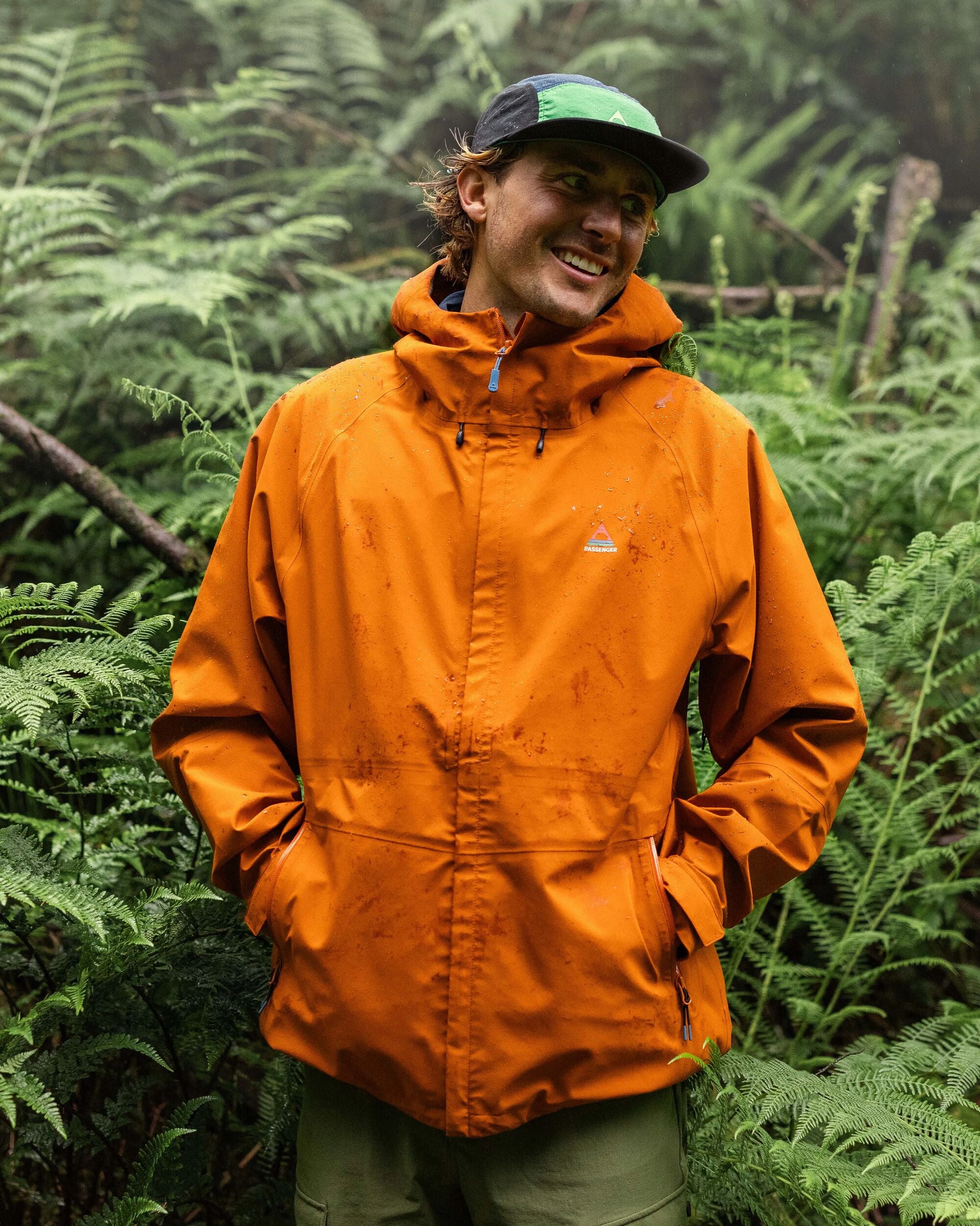 Five Season Recycled Waterproof Jacket - Sunset Orange - Lifestyle