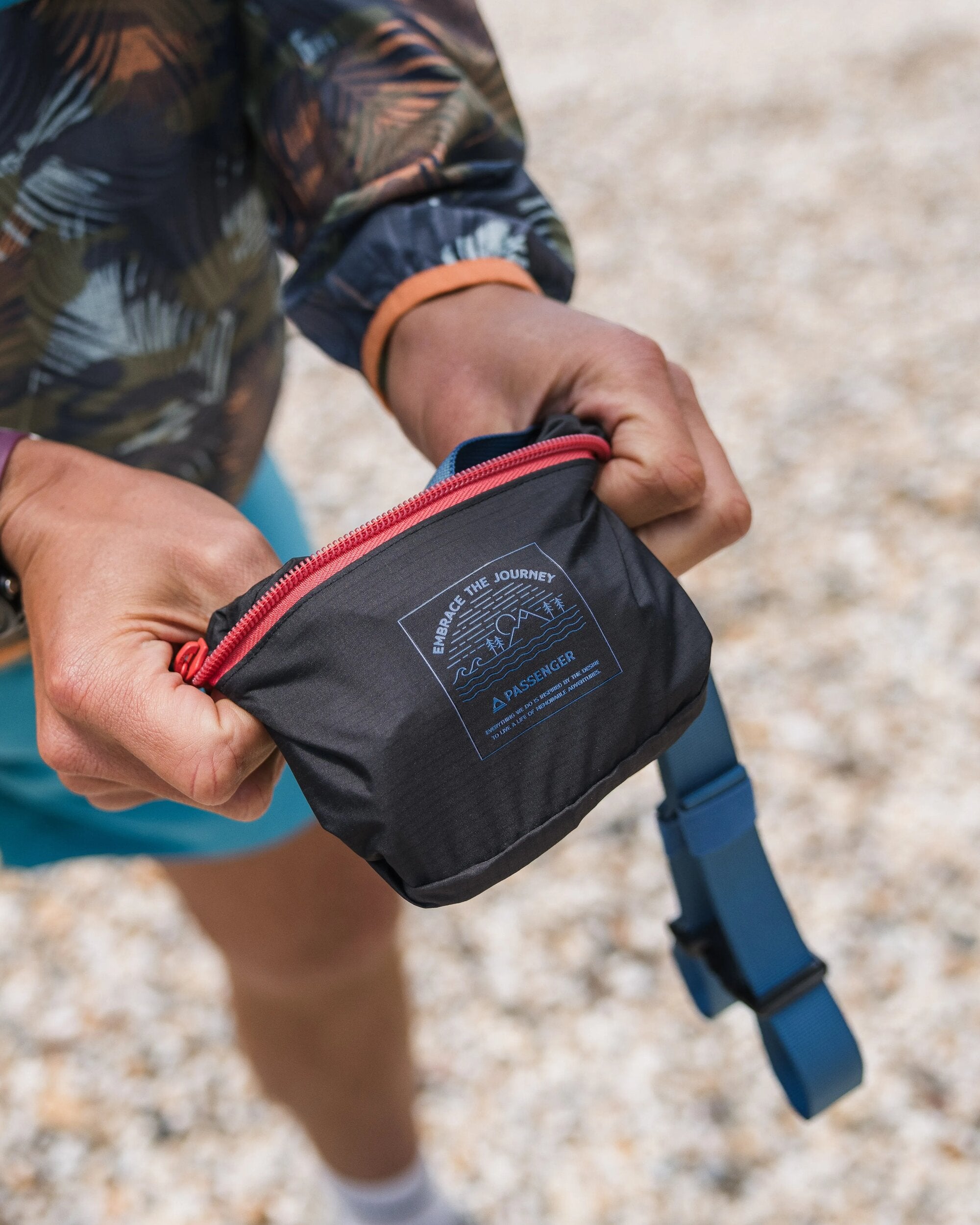 Trail Light Recycled Packable Hip Pack - Black - Lifestyle