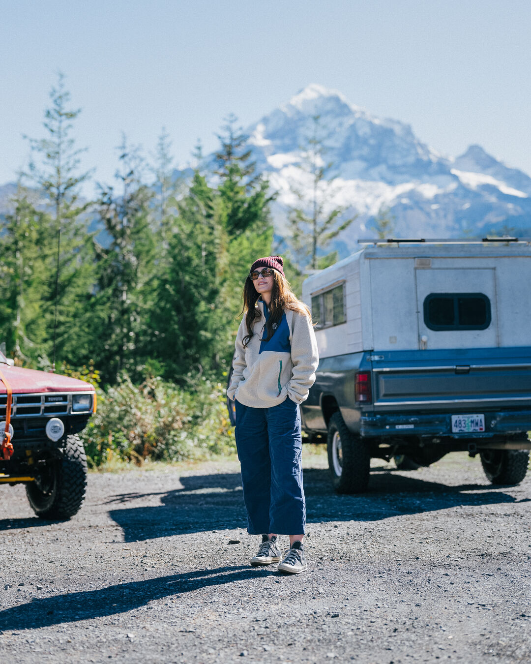 Someday Organic Corduroy Trouser - Dark Denim - Lifestyle