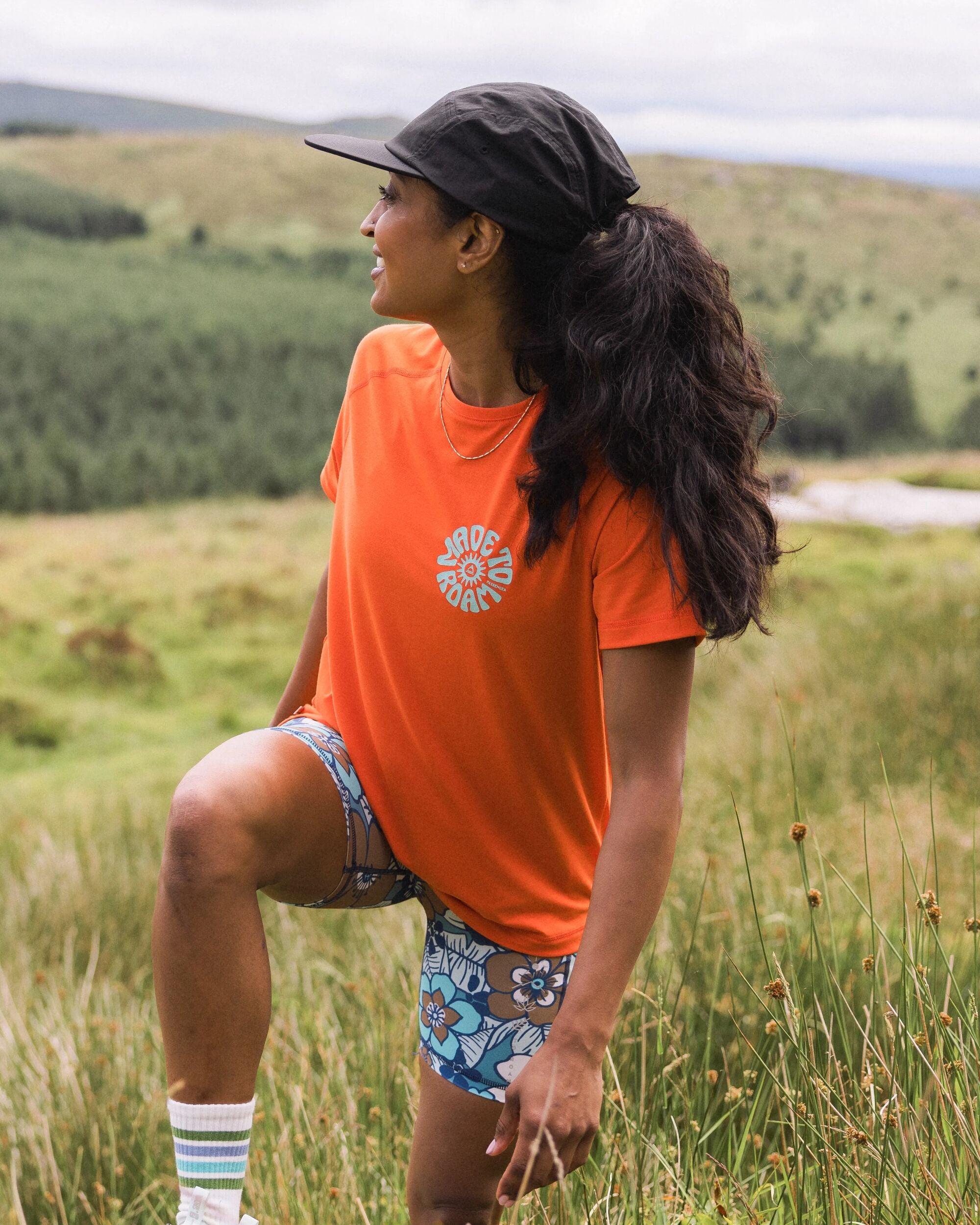 Breeze DriRelease® Trail Women's T-Shirt - Ember Orange - Lifestyle