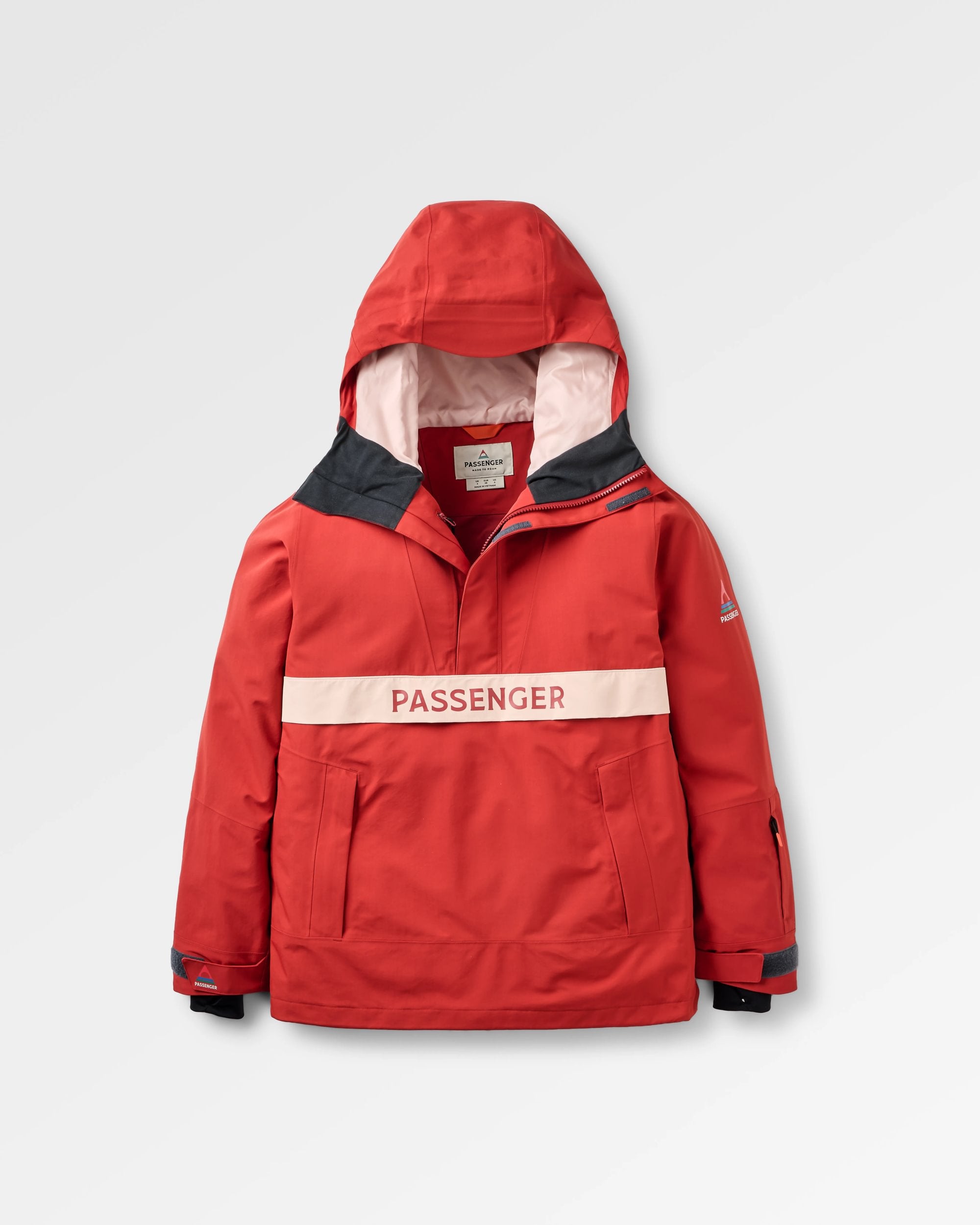 Snowscape Women's Recycled Anorak - Red Ochre - Flatlay