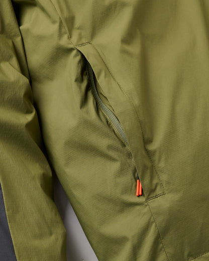 Tahoe Lined Windproof Jacket - Faded Black/Khaki - Flatlay