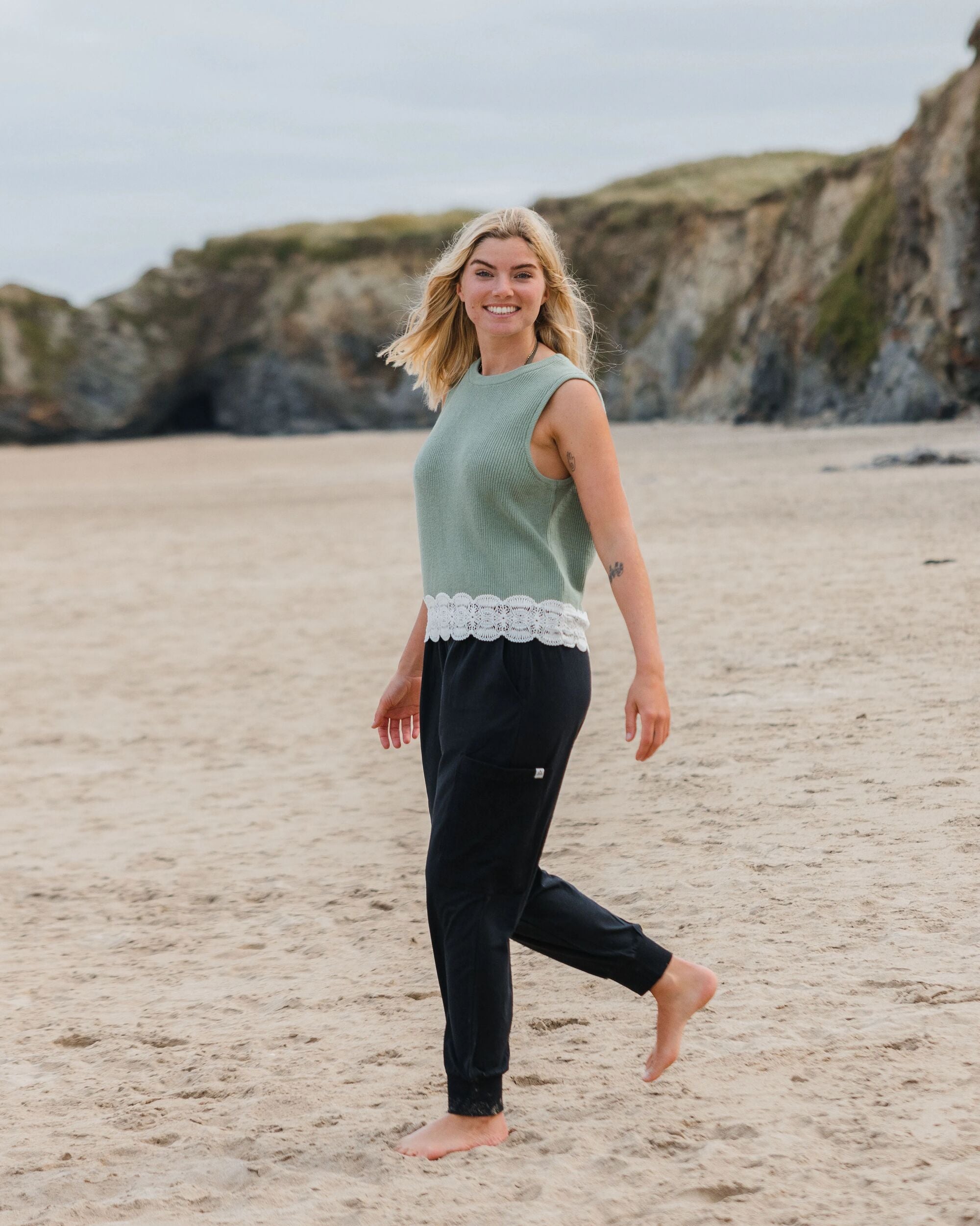 Day Dream Recycled Trouser - Black - Lifestyle