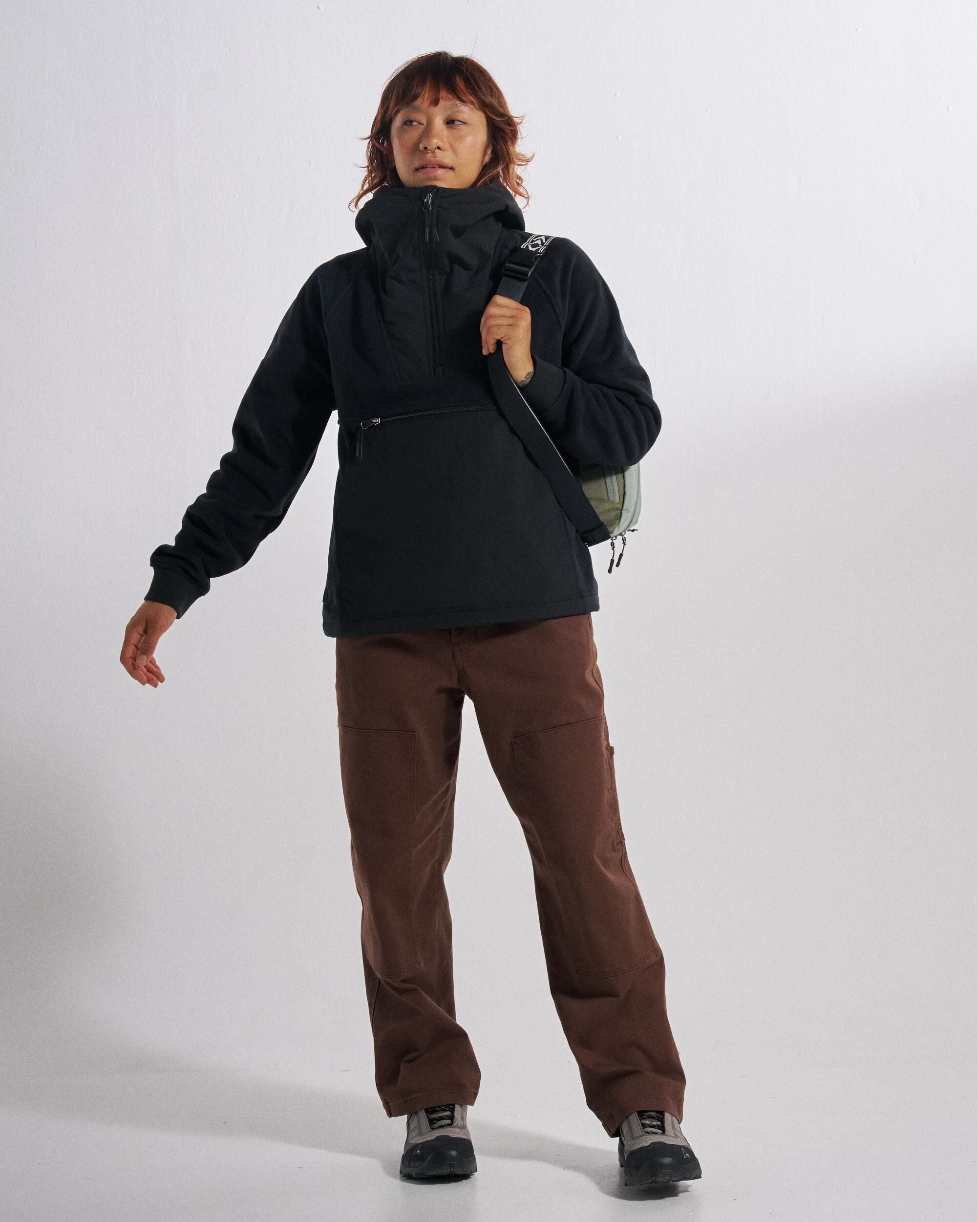 Alexander Hooded Polartec® Fleece - Black - Studio Model