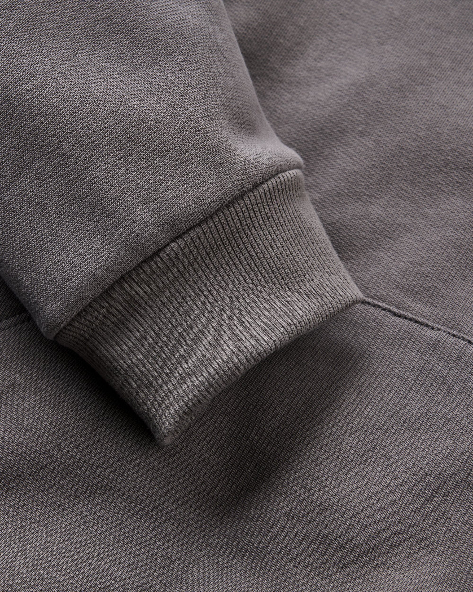 Rambling Recycled Cotton Hoodie - Charcoal - Flatlay