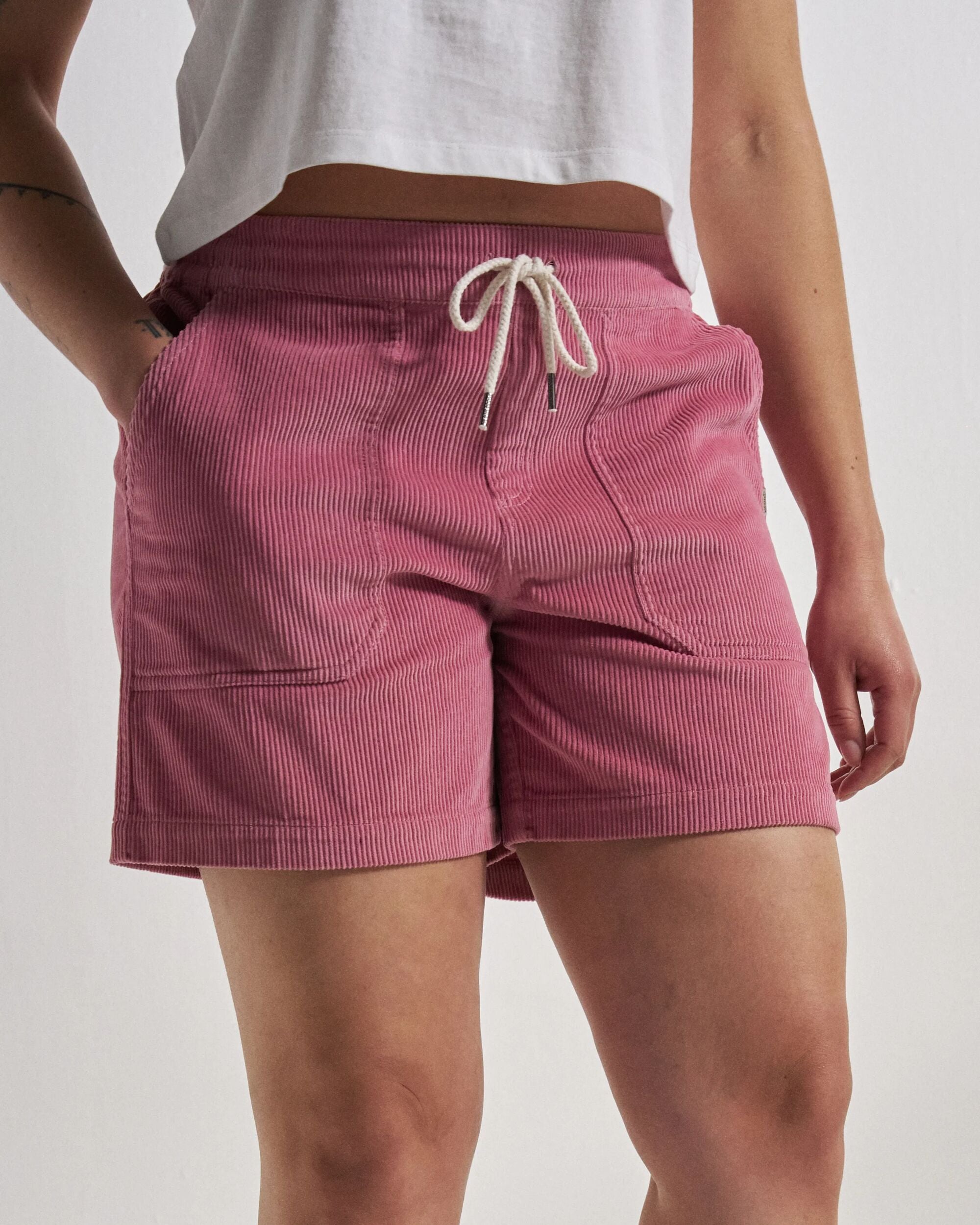 Avian Organic Cord Short - Pink Haze - Studio Model