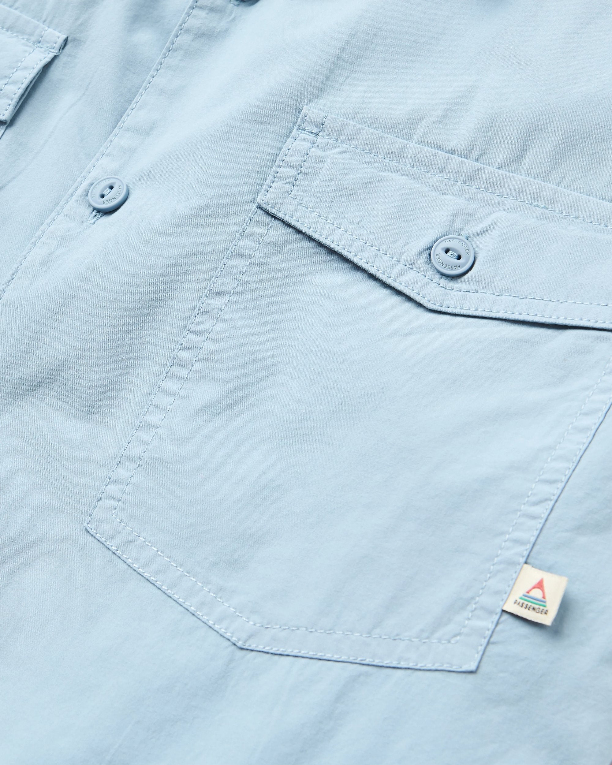 Acreage Shirt - Faded Denim - Flatlay