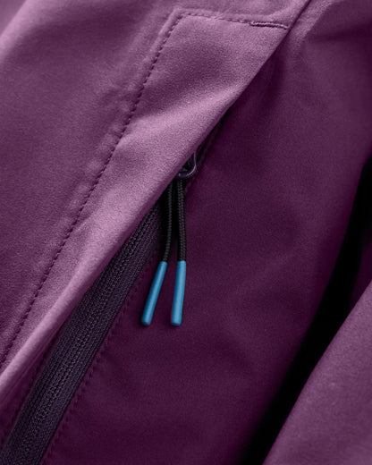 Breckenridge Recycled Waterproof 3 In 1 Jacket - Deep Plum - Flatlay