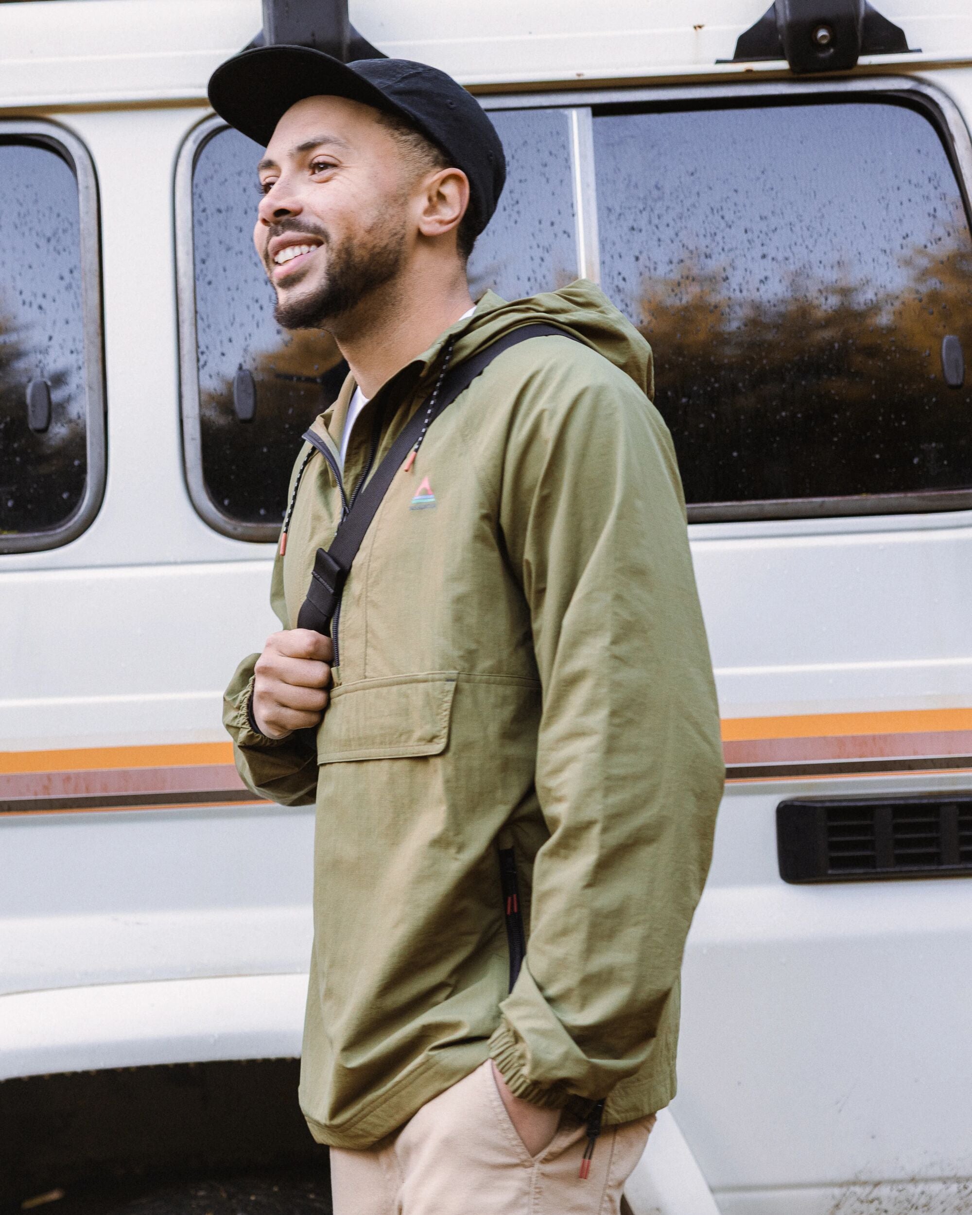 Seek Out Water Resistant Anorak - Khaki - Lifestyle