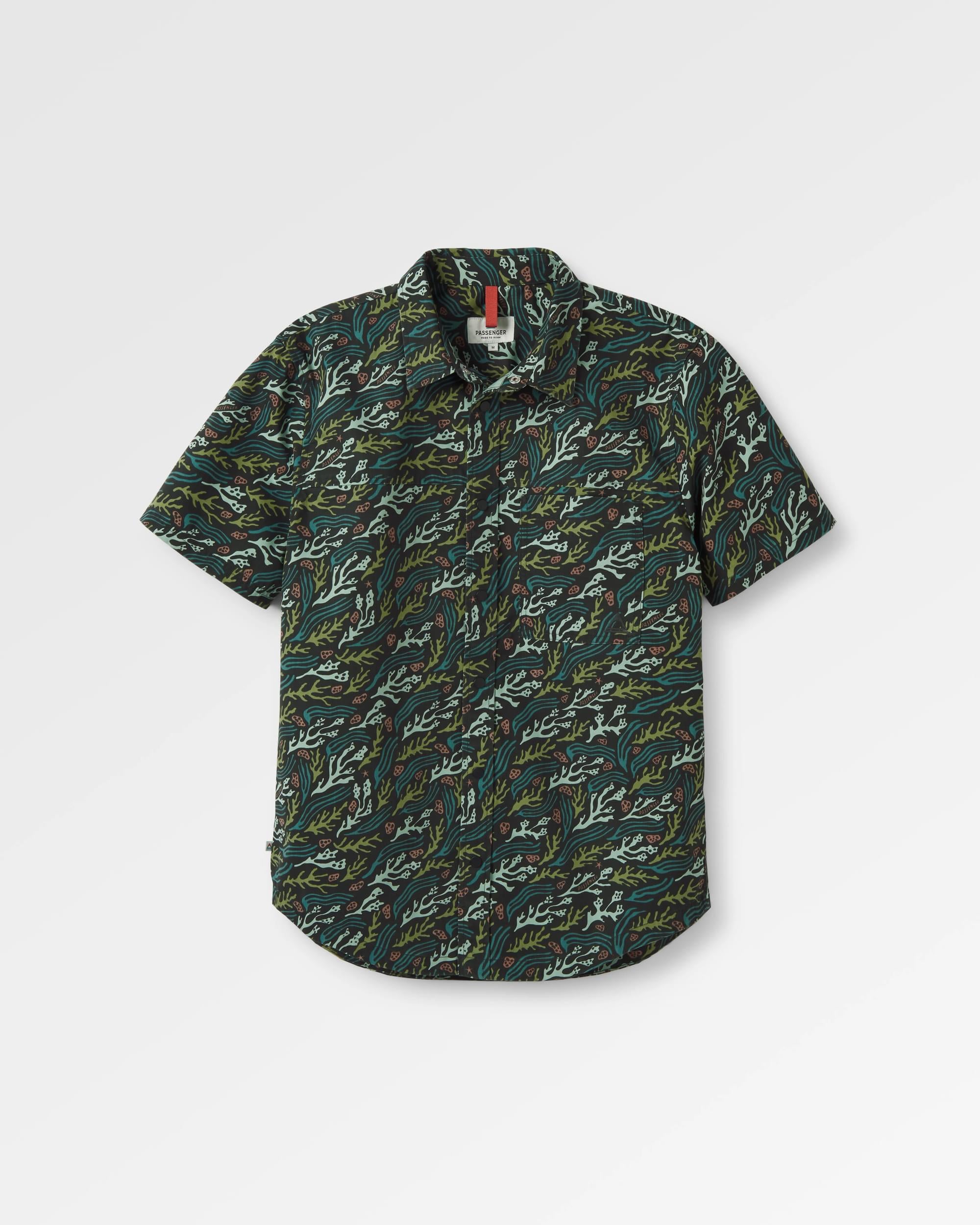 Way Ripstop Short Sleeve Shirt - Ocean Current Black - Flatlay