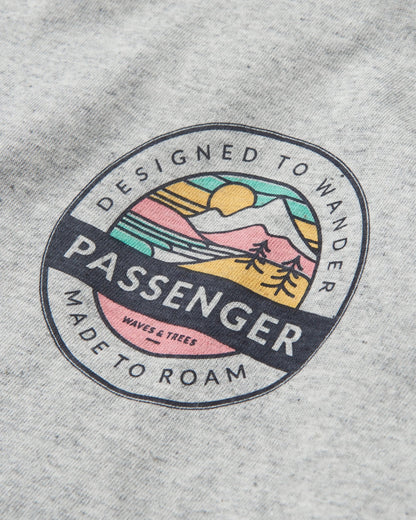 Odyssey Recycled Cotton LS T-Shirt - Mid Grey Marl - Flatlay