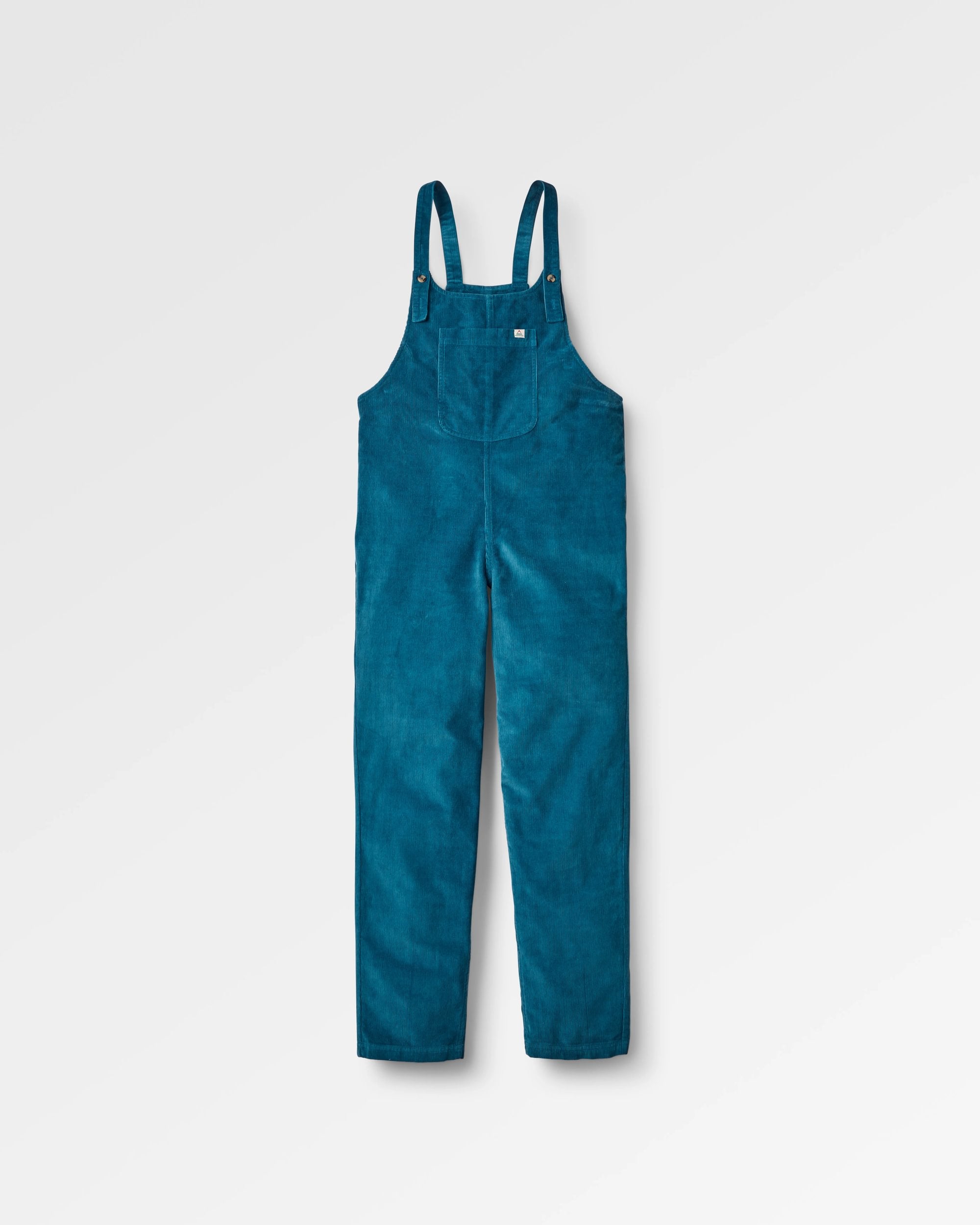 Meadows Organic Cotton Cord Dungarees - Tidal Blue - Flatlay