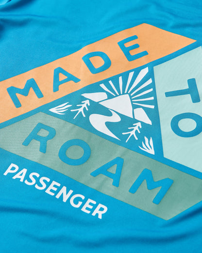 Classic Active Recycled T-Shirt - Blue Pool - Flatlay