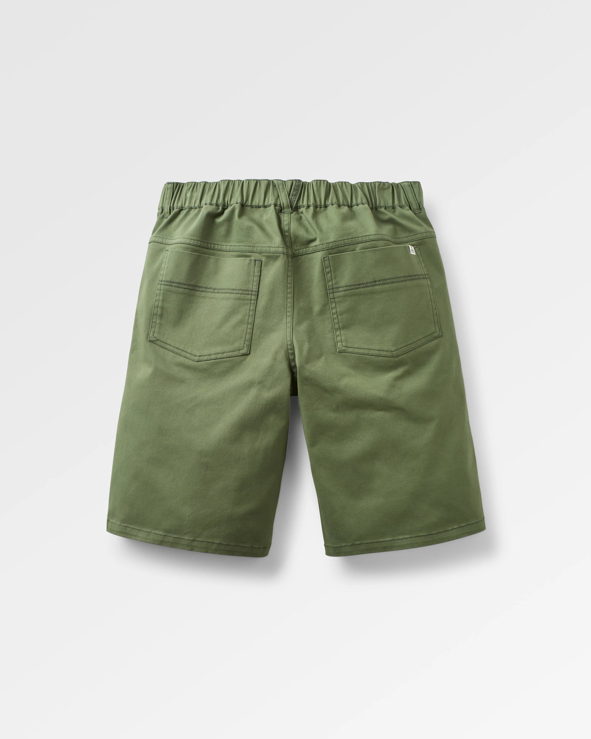 Lani Organic Twill Long Short - Wild Green - Flatlay