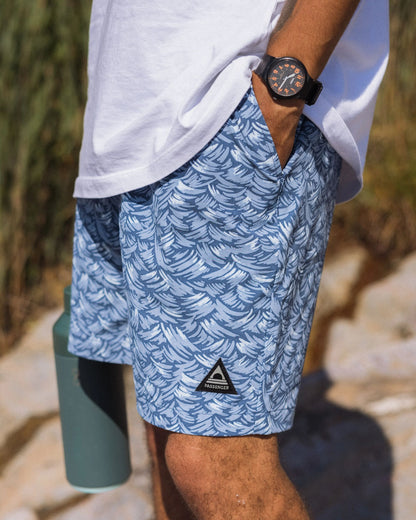 Drifter NetPlus® Beach Linerless Short - Waves Dark Denim - Lifestyle