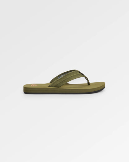 Santos Flip Flop - Khaki - Flatlay
