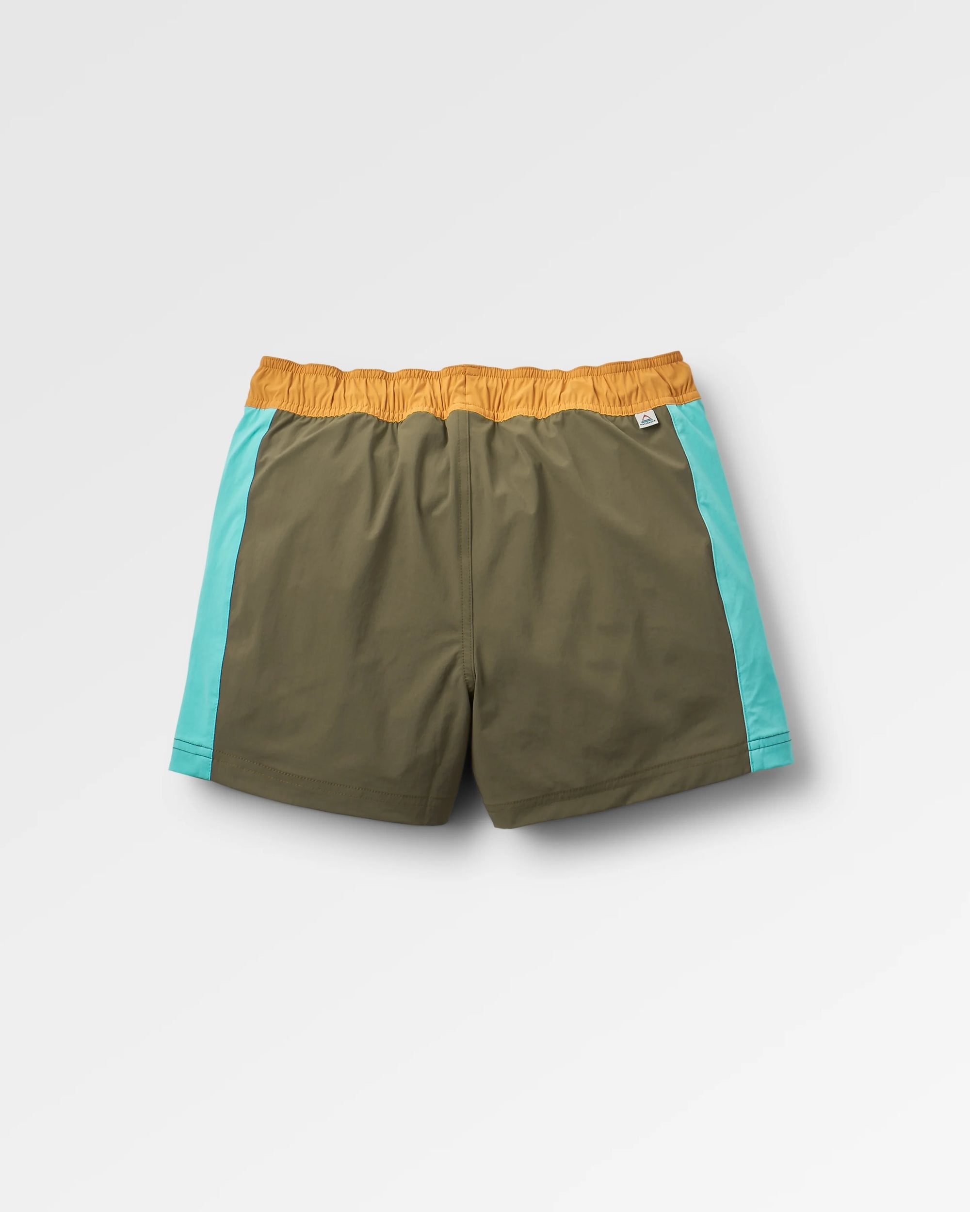 Way Out Short - Khaki/Aqua - Flatlay