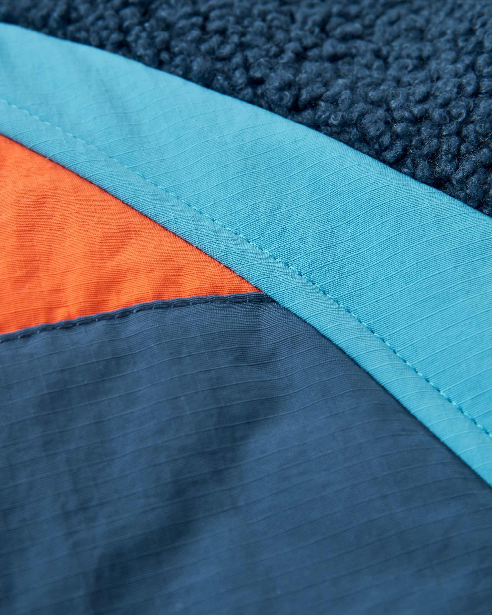 Lara Quilted Jacket - Rich Navy/Ember Orange - Flatlay