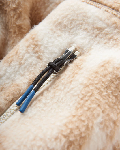 Fairbanks Full Zip Recycled Sherpa Fleece - Abstract Mountain Birch - Flatlay