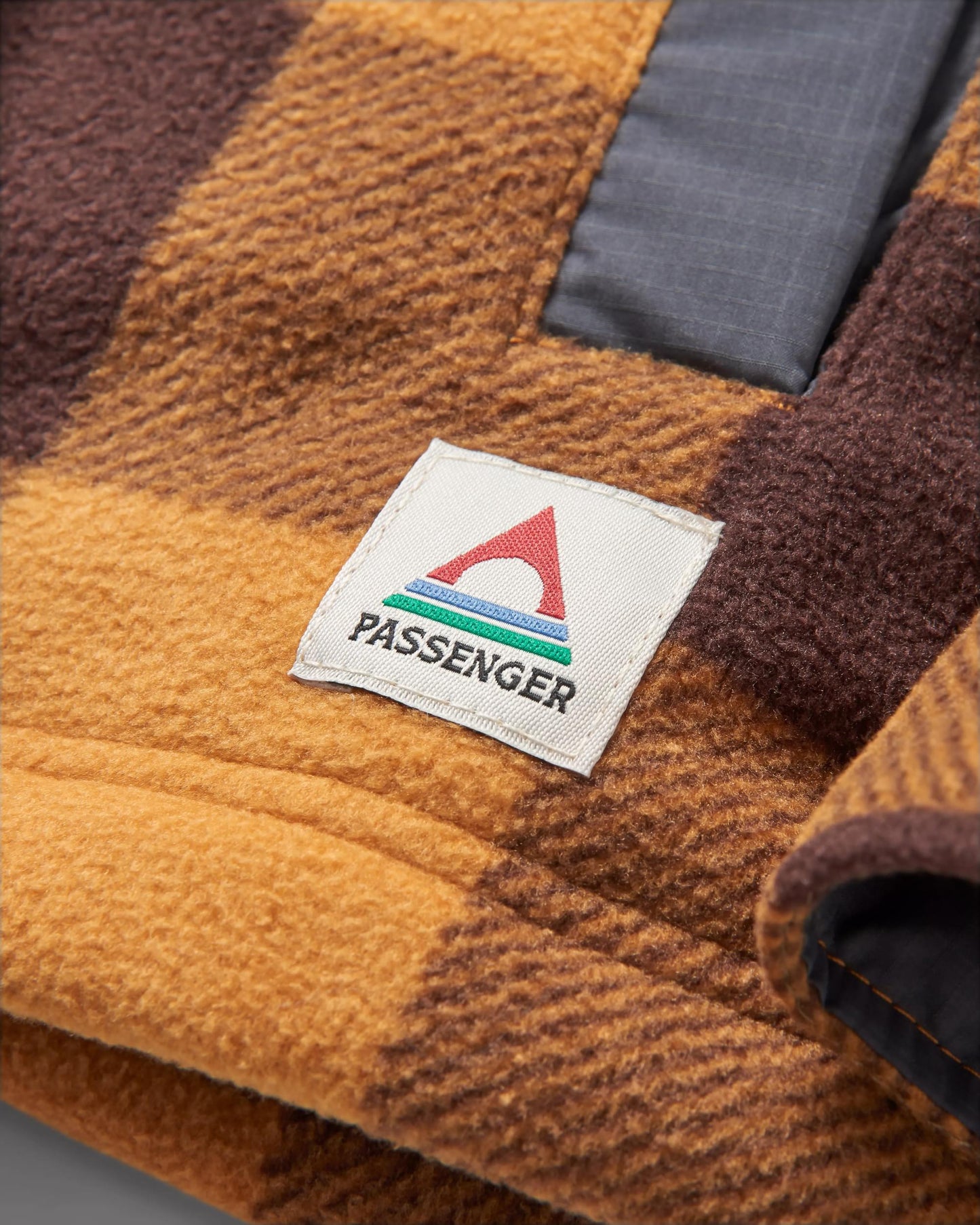 Firelight Sherpa Lined Overshirt - Golden Brown Check