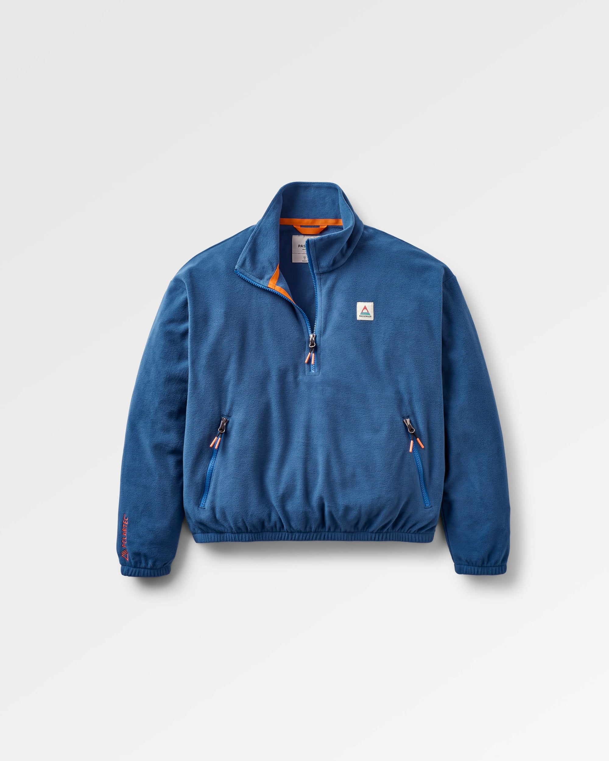 Ayla Recycled Micro Polartec® Fleece - Dark Denim - Flatlay