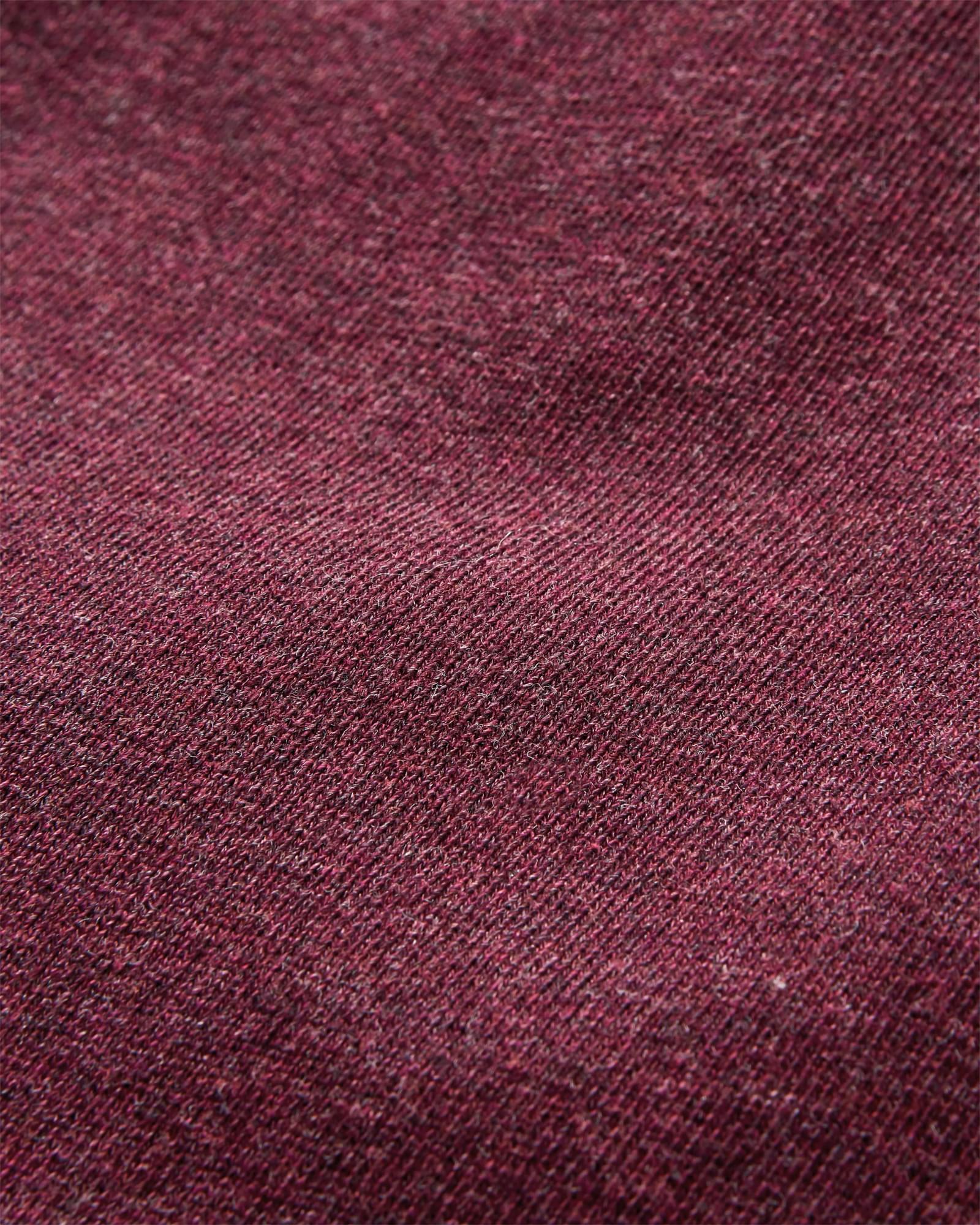 Heritage Recycled Cotton Sweatshirt - Wine Marl - Flatlay