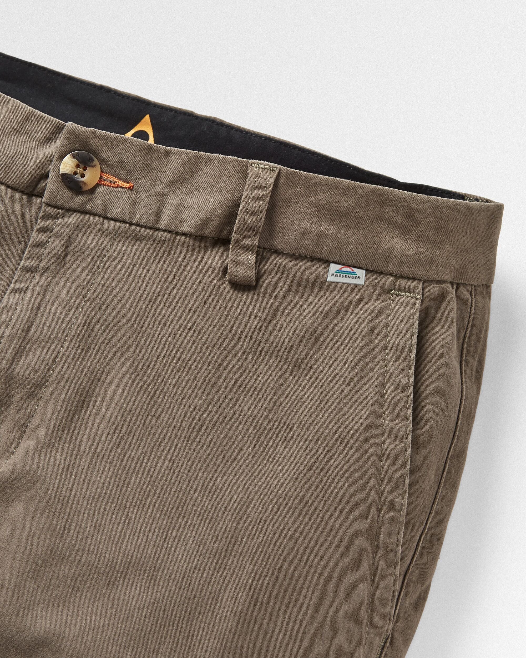 365 Organic Cotton Trouser - Dusty Olive - Flatlay