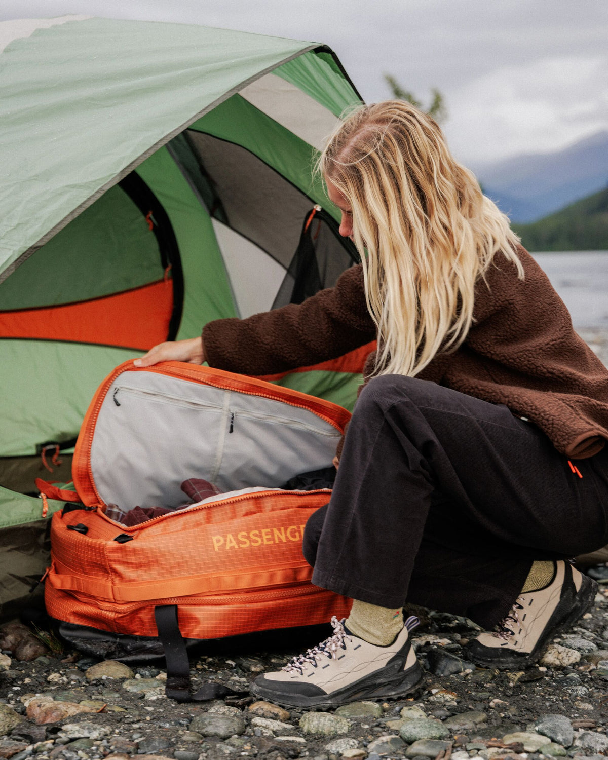Roamer 60L Split Duffel Bag - Sunrise Orange - Lifestyle