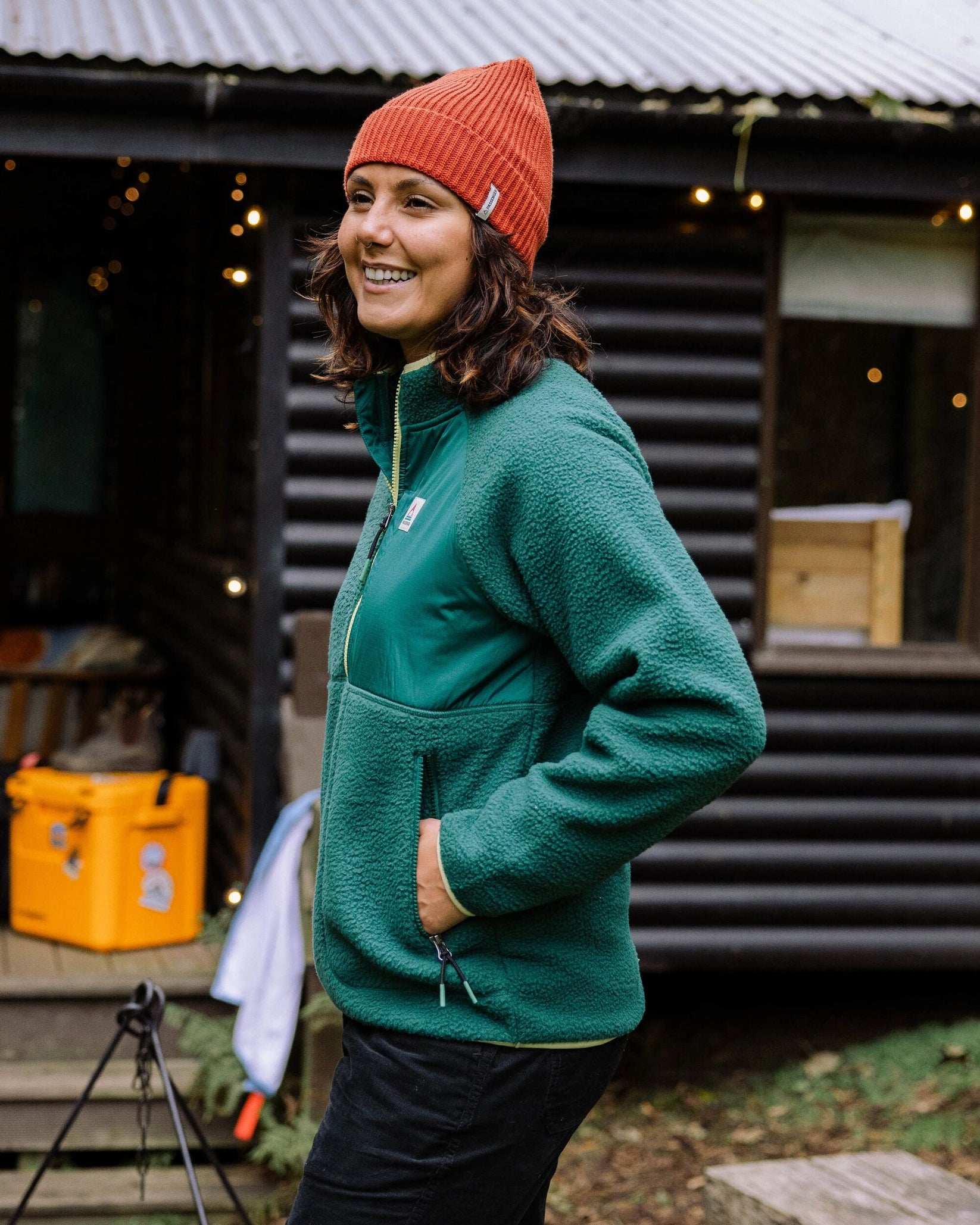 Lucia Recycled Sherpa Fleece Chilli