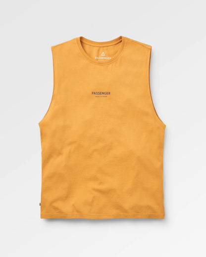 Passenger Recycled Cotton Vest - Spruce Yellow - Flatlay