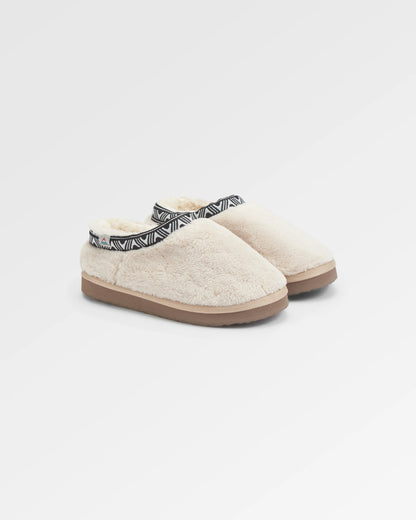 Ember Sherpa Fleece Slipper - Birch - Flatlay