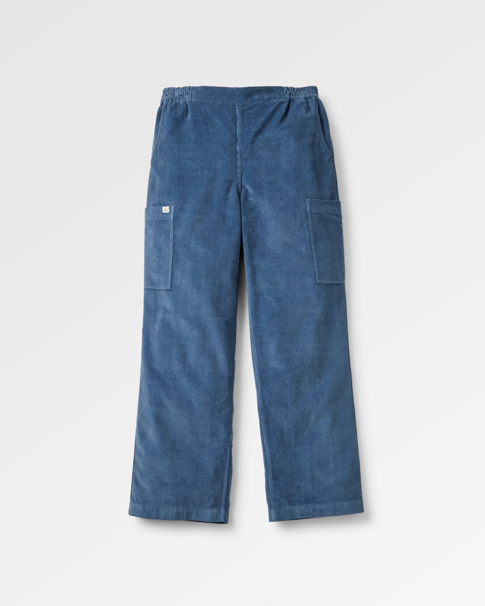 Someday Organic Corduroy Trouser - Dark Denim - Flatlay