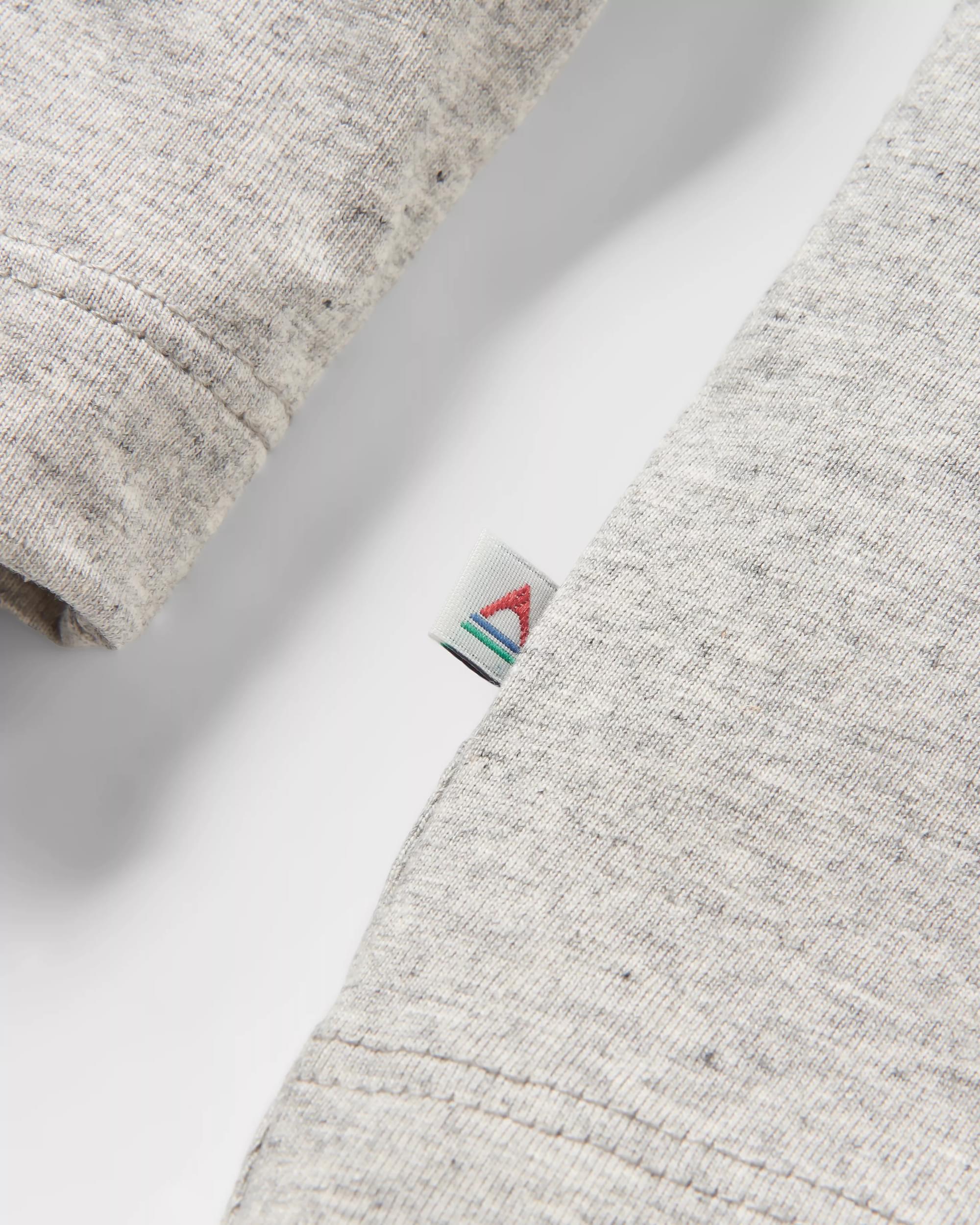Heritage Recycled Relaxed Fit LS T-Shirt - Grey Marl - Flatlay