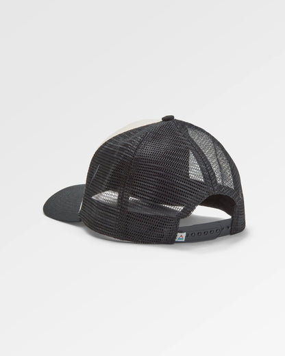 Core Recycled Cotton Trucker Cap - Black/ White - Flatlay