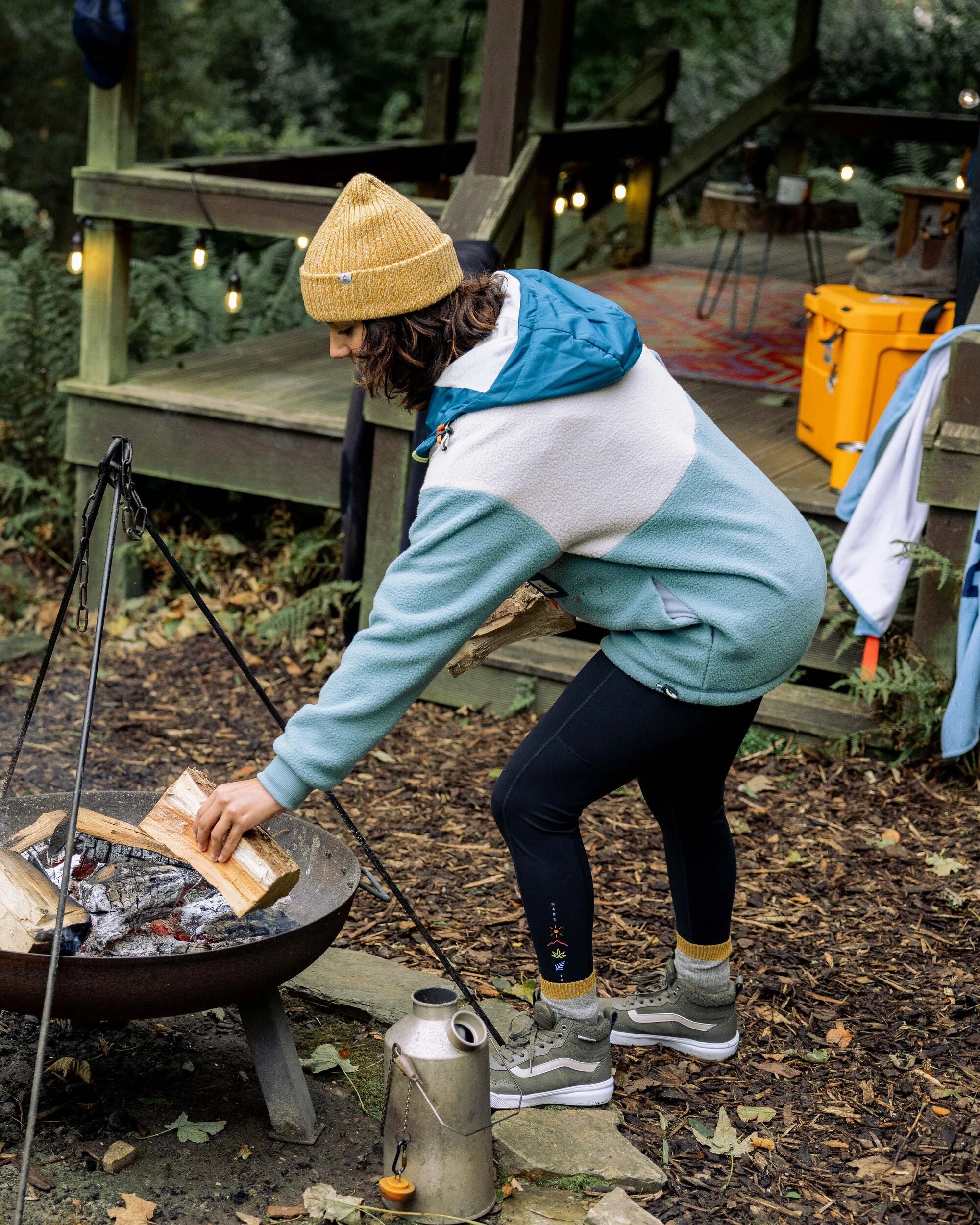 Maren 1/2 Zip Recycled Sherpa Fleece - Arctic - Lifestyle