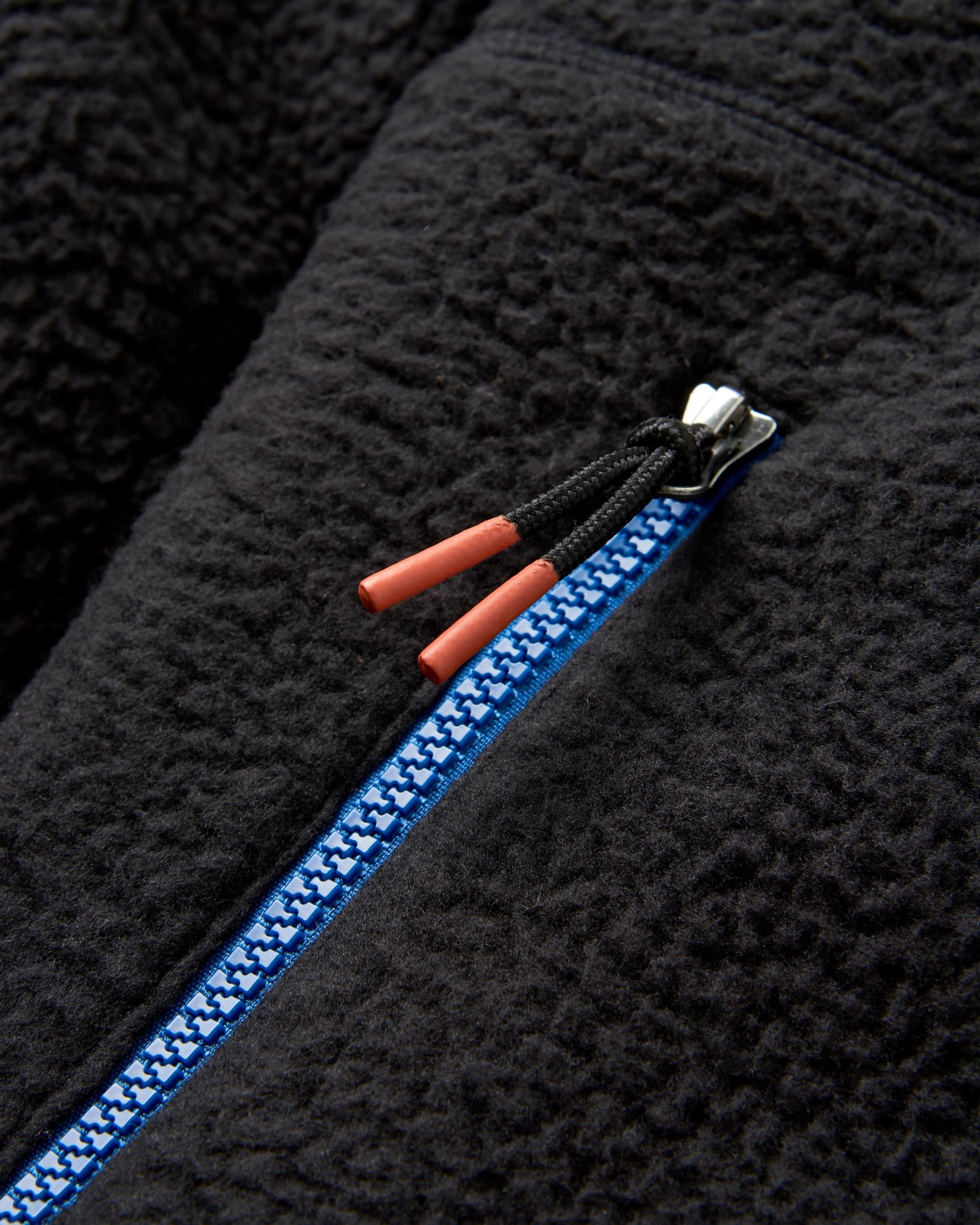 Maine 1/2 Zip Recycled Sherpa Fleece - Black - Flatlay